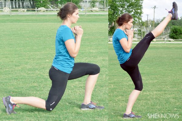 lunge high kick