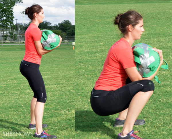 sandbag front squat