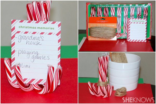 Sit and share candy can place cards