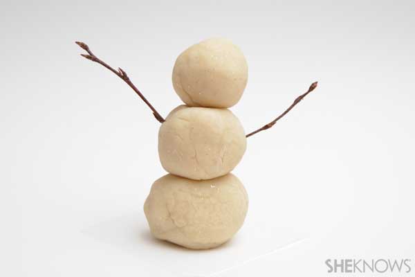 Glitter play dough snowman
