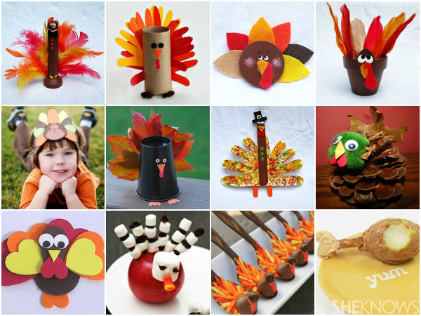 Turkey crafts for Thanksgiving
