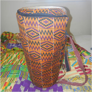 Djembe with carrying case