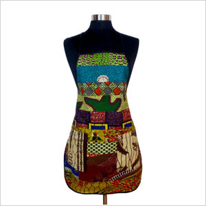 African wax-print apron