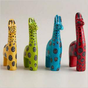 Mini soapstone giraffes