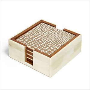 Snakeskin print coasters