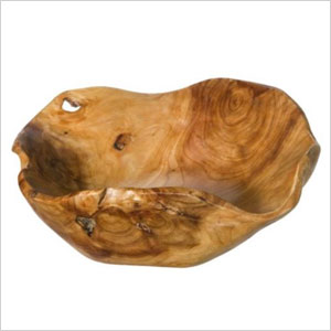 Natural wood bowl