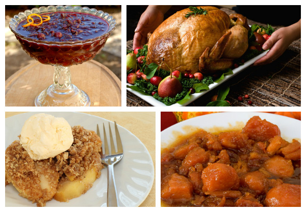 Thanksgiving food collage