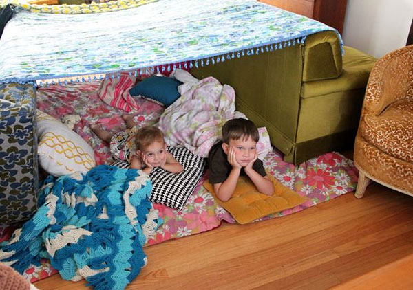 Family fort-and-movie night