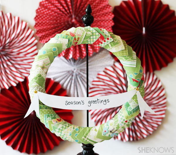 Foam-and-fabric wreath