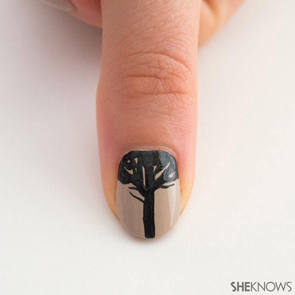 Moon branches nail design | Sheknows.com -- trees