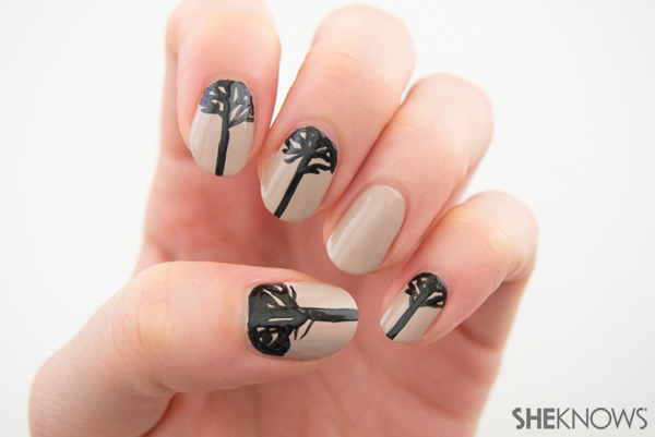 Moon branches nail design | Sheknows.com -- trees