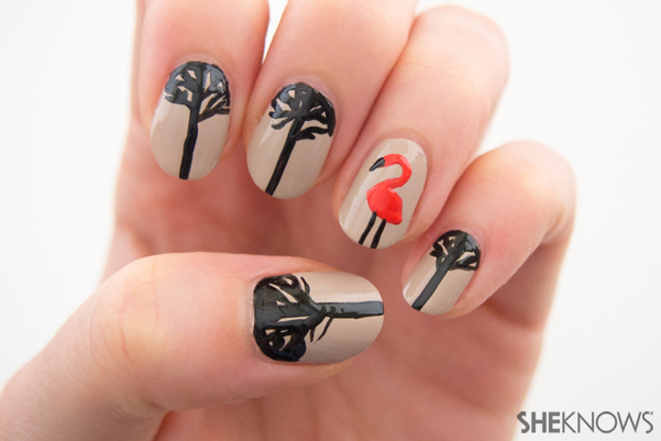 Moon branches nail design | Sheknows.com -- final result