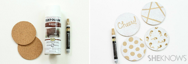 New Year's Eve party | DIY cork coaster