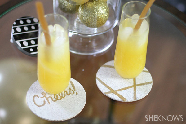 New Year's Eve party | DIY cork coaster