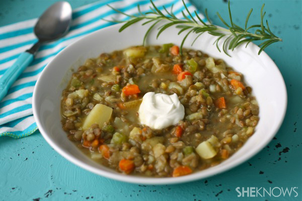 Gluten-free Friday: Lentil, potato, and rosemary soup
