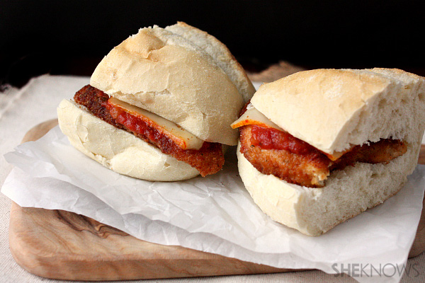 Chicken parmesan burgers