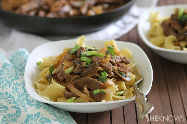 Quick chipotle beef stroganoff