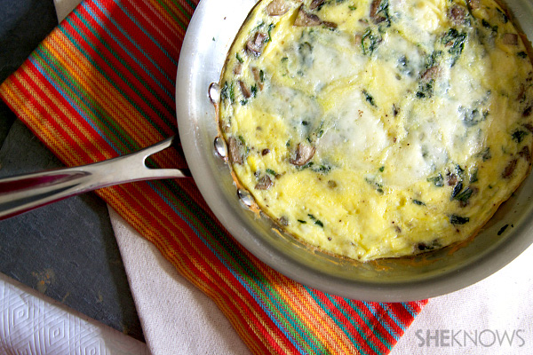 Leftover turkey frittata