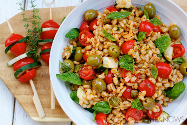 Mediterranean barley salad