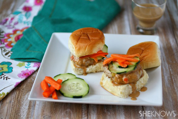 Sunday dinner: Thai turkey sliders with peanut sauce