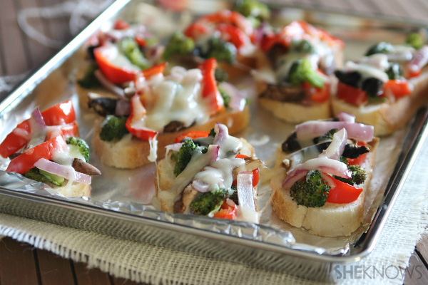 Open face roasted veggie melts