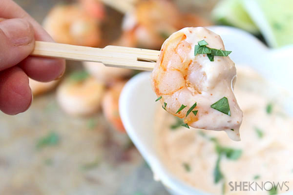 Roasted shrimp with chipotle aioli
