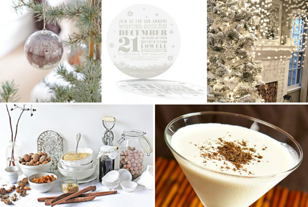 White Christmas tree theme