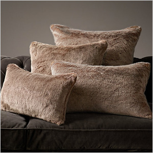Mohair/Faux fur pillow