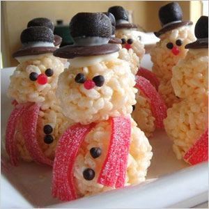 Snowman rice krispy treats | Sheknows.com