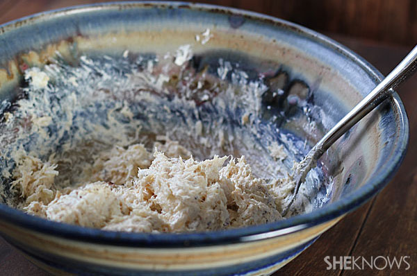 Chicken-stuffed portobello mushrooms | Sheknows.com - cream cheese mixture