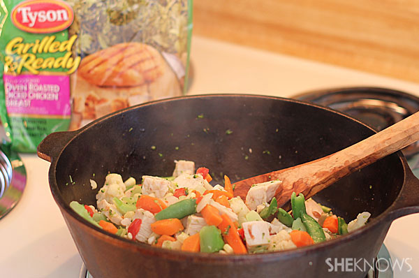 Spicy chicken and vegetable stir-fry | Sheknows.com - add chicken and vegetables