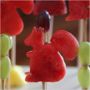 Squirrel fruit kebab snack | Sheknows.com