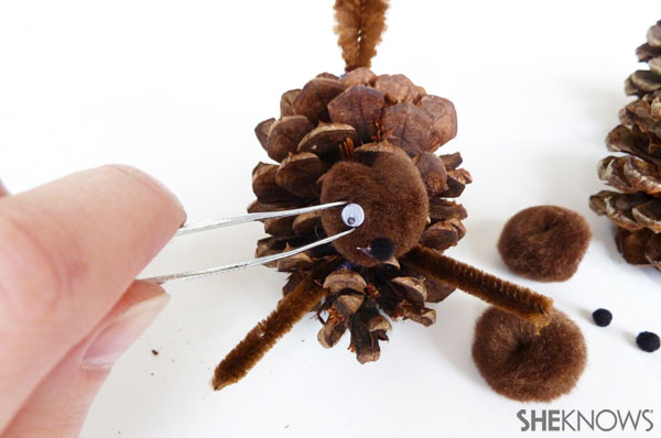 How to make a pine cone squirrel | Sheknows.com - Step two: assembly