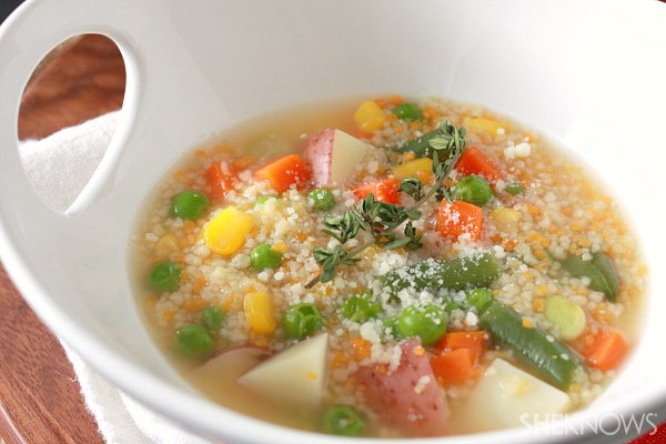 Couscous and vegetable soup