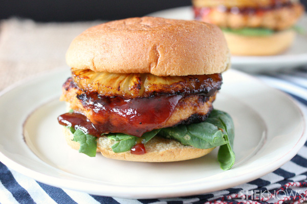 Hawaiian salmon patty burgers