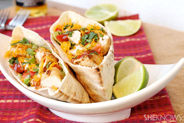 Pita chicken tacos