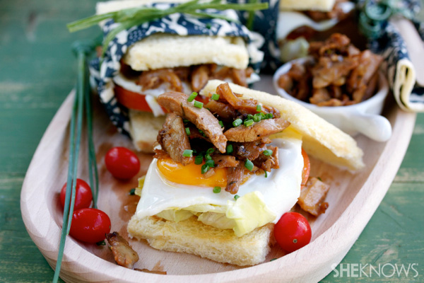 Super chicken adobo sandwich
