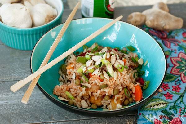 Easy homemade vegetable fried rice