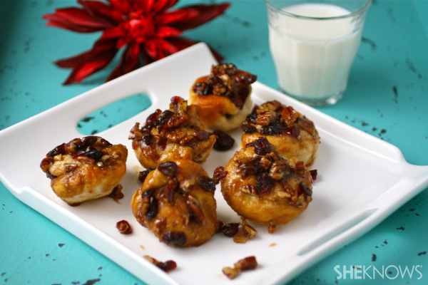 Maple and cranberry sticky buns