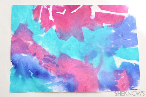 Tissue paper watercolor art