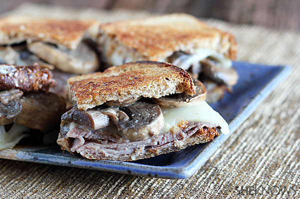 Beefy mushroom grilled cheese