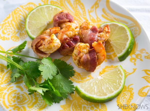 Mexican bacon-wrapped shrimp