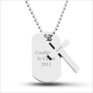 Boys' dog-tag necklace