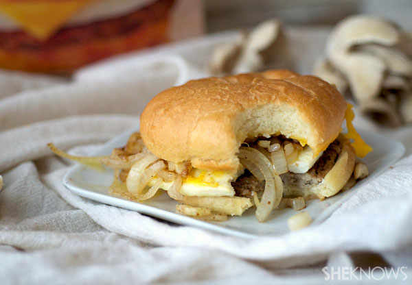 Truffled mushroom, onion and garlic sandwiches