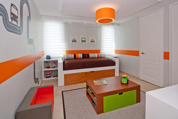 Orange toddler room