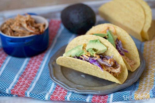 Crock pot chicken tacos