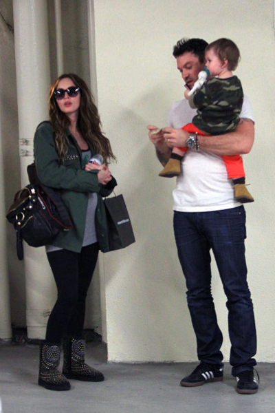 Pregnant Megan Fox, Brian Austin Green and son Noah
