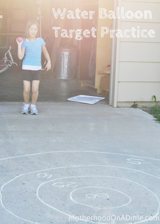 Water balloom target practice