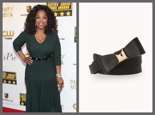 Oprah wearing a bow belt