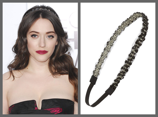 Kat Dennings wearing a headband